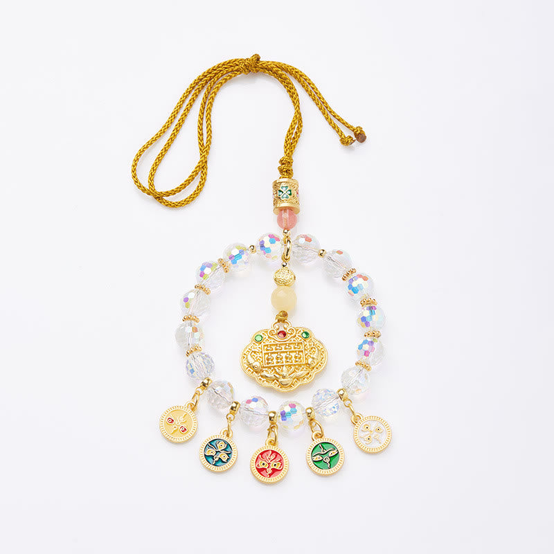 Nimara Ritual Lucky Koi Fish Five God Of Wealth Prosperity Hanging Decoration
