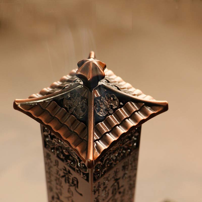 Nimara Ritual Heart Sutra Alloy Incense Holder Healing Home Decoration Incense Burner