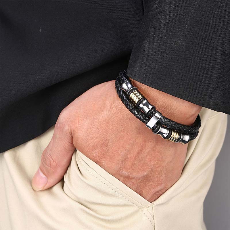 Nimara Ritual Layered Leather Weave Fortune Bracelet
