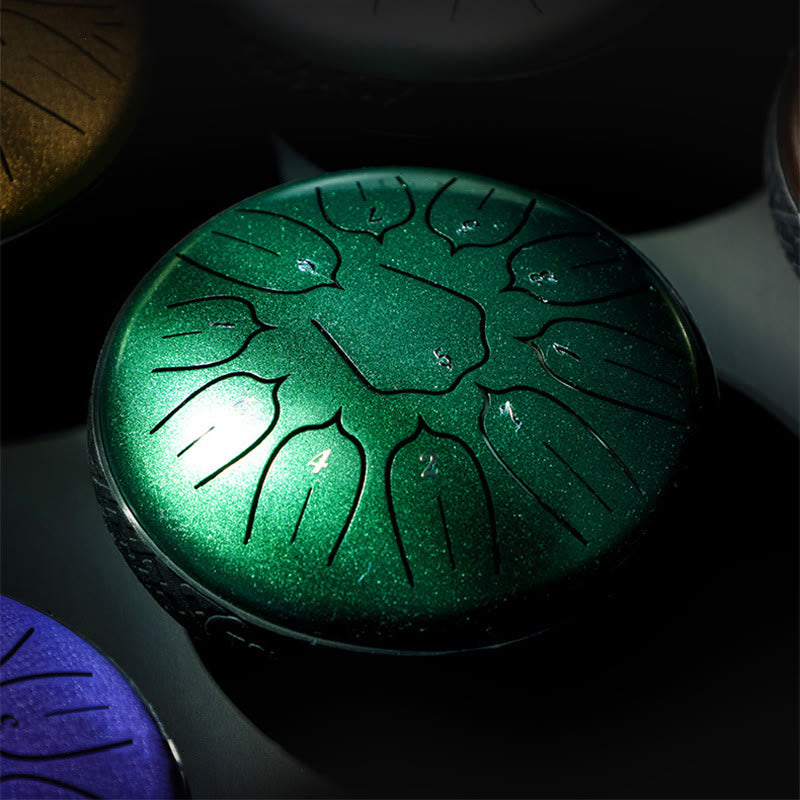 Nimara Ritual Steel Tongue Drum Sound Healing Meditation Yoga Lotus Drum Kit 11 Note 6 Inch