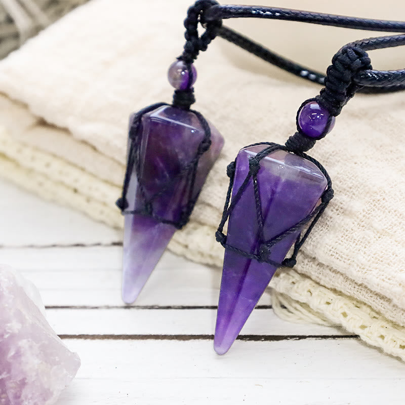 Nimara Ritual Natural Stone Pointed Pendant Necklace