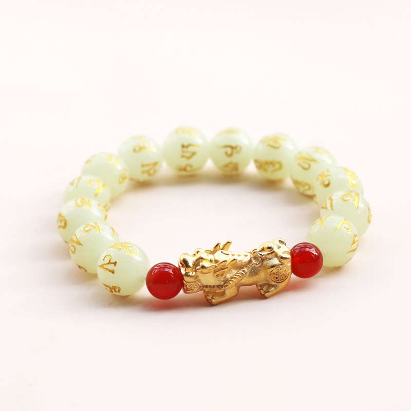 Nimara Ritual FengShui Lucky Pixiu Glowstone Wealth Bracelet