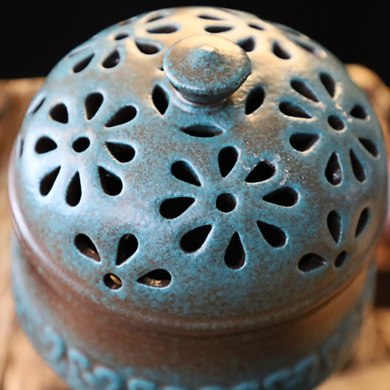 Nimara Ritual Mini Hollow Spiritual Meditation Ceramic Small Incense Burner Decoration