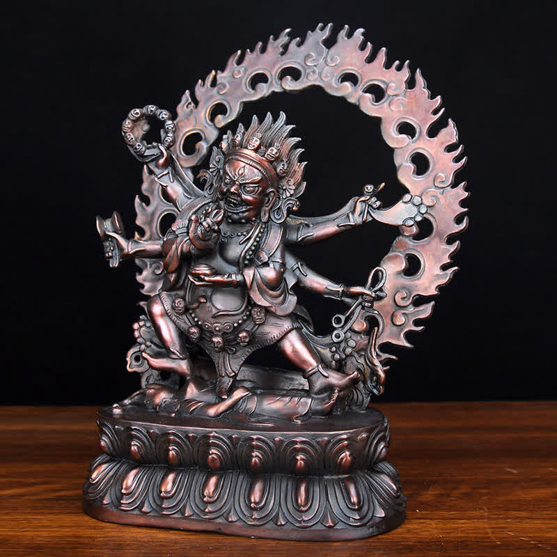 Nimara Ritual Tibet Mahakala Bodhisattva Figurine Compassion Copper Statue Decoration