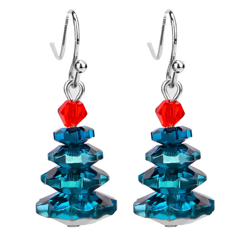 Nimara Ritual Various Crystals Christmas Tree Amethyst Peace Healing Drop Earrings