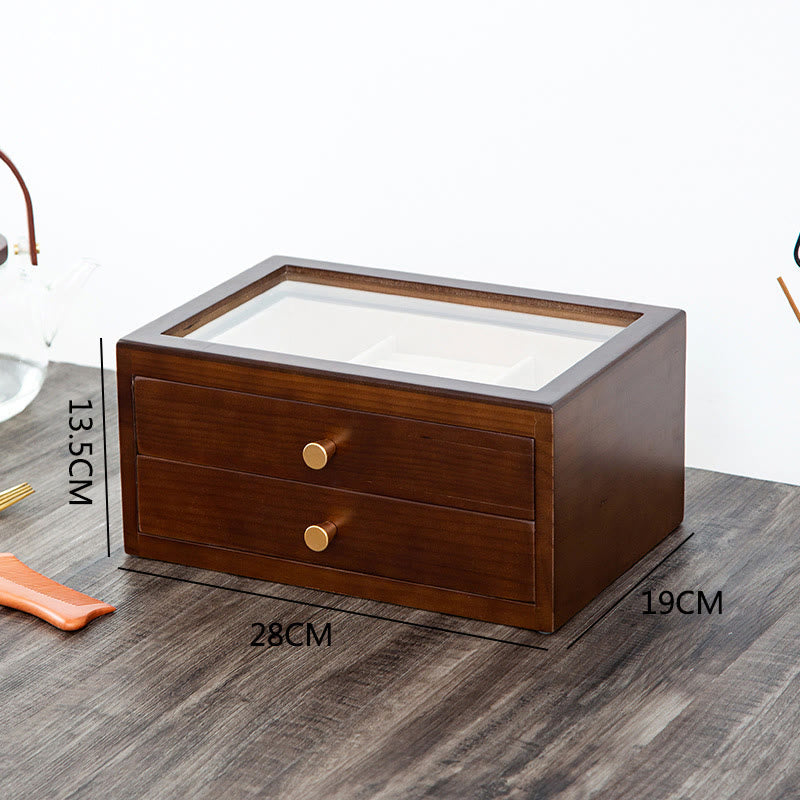 Nimara Ritual Retro Solid Wood Jewelry Box Jewelry Storage Box With Drawer
