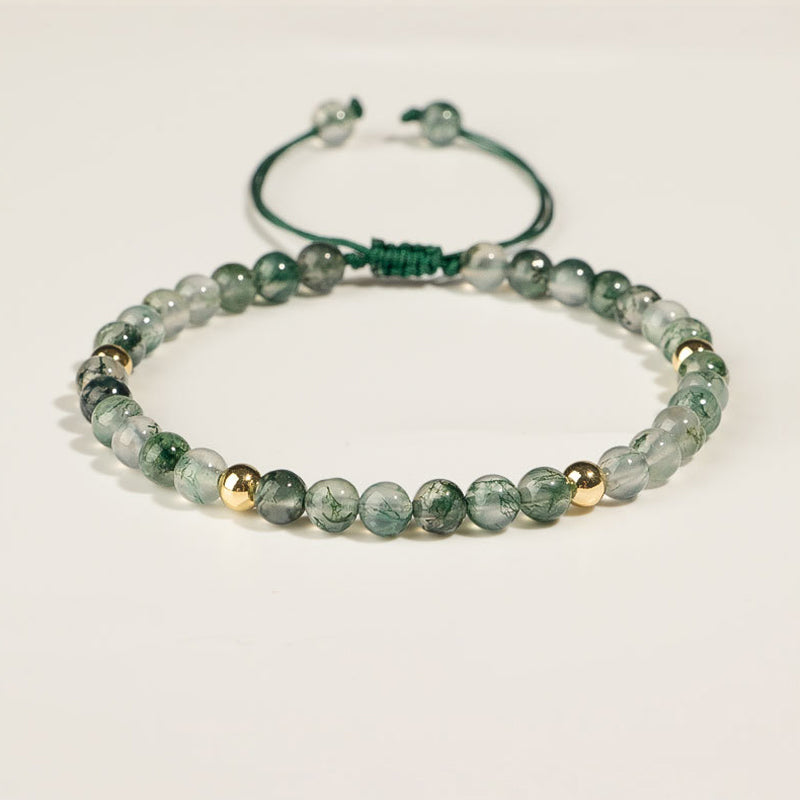 Nimara Ritual Moss Agate Lucky Balance Bracelet