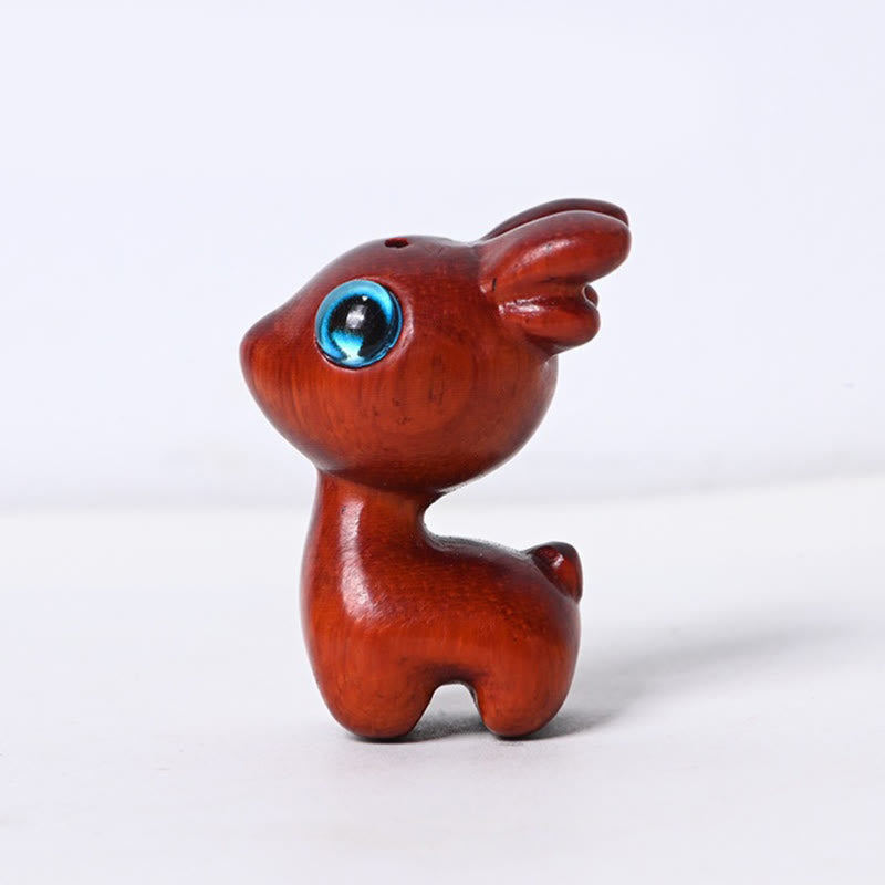 Nimara Ritual Small Leaf Red Sandalwood Ebony Wood Sandalwood Green Sandalwood Lucky Mini Deer Protection Decoration