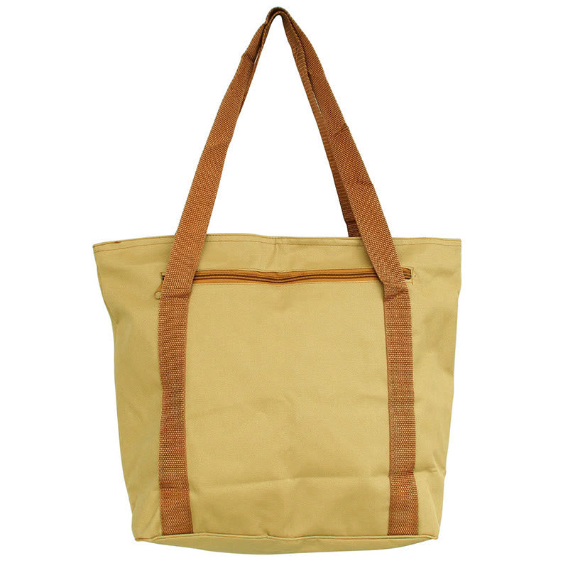 Nimara Ritual Spiritual Mind Practice Lotus Embroidery Pattern Canvas Shoulder Bag Tote Bag
