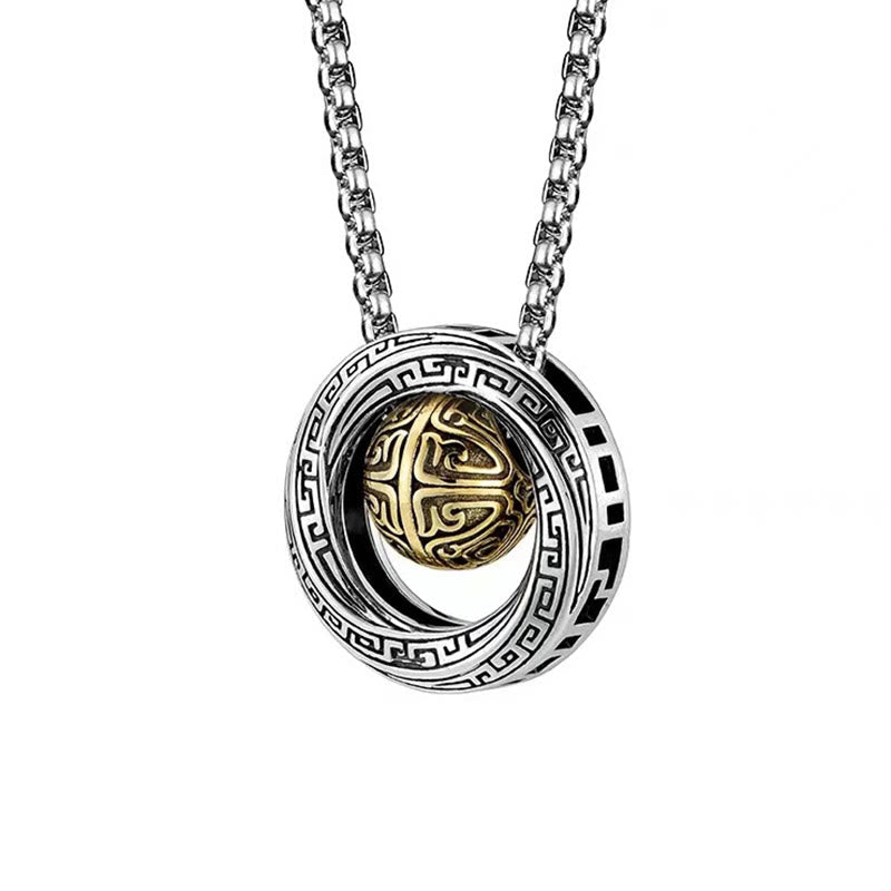 Cleanse The Aura Mobius Lucky Bead Copper Wealth Necklace Pendant