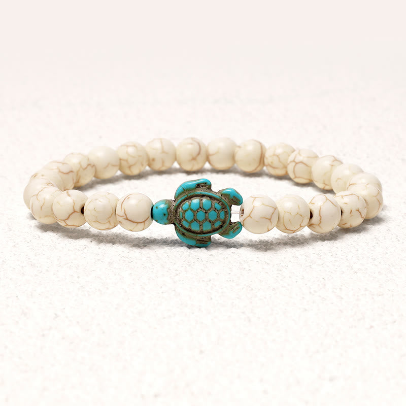 Nimara Ritual Natural Stone Sea Turtle Turquoise Blessing Bracelet