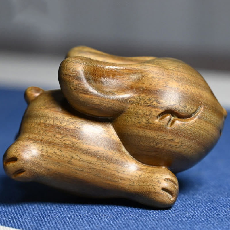 Nimara Ritual Green Sandalwood Small Mini Cute Rabbit Bunny Peace Decorations