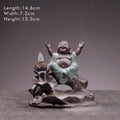Nimara Ritual Little Monk Ceramic Lotus Blessing Incense Burner Decoration