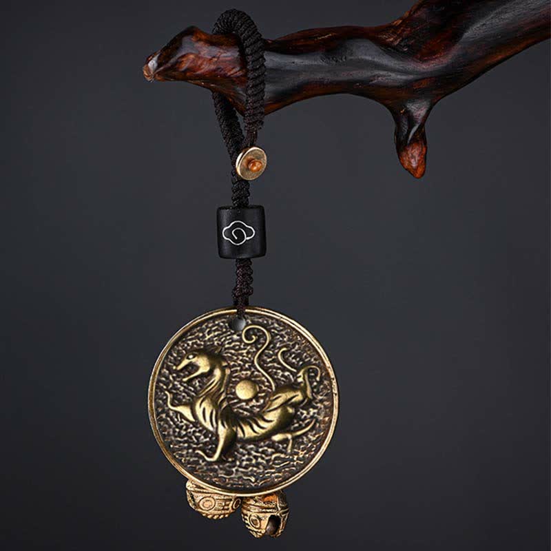 Nimara Ritual Four Symbols Azure Dragon White Tiger Vermilion Bird Black Tortoise Key Chain