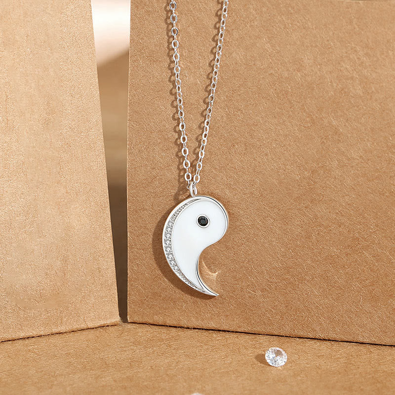 Nimara Ritual 925 Sterling Silver Yin Yang Symbol Harmnoy Necklace Pendant