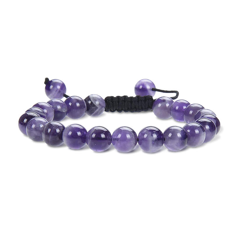 Nimara Ritual Natural Healing Power Gemstone Crystal Beads Unisex Adjustable Macrame Bracelet