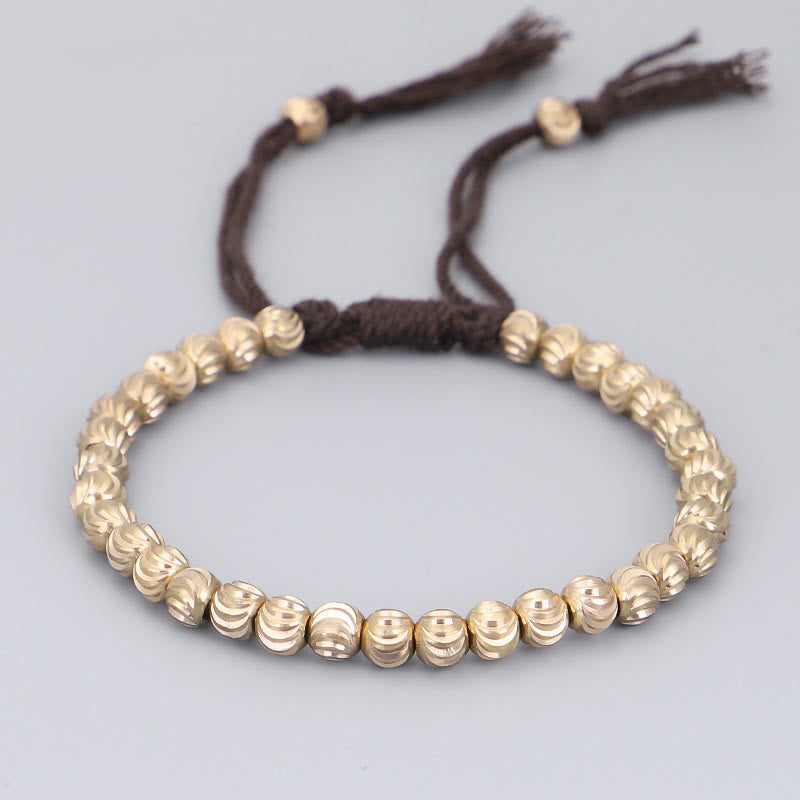 Nimara Ritual Tibetan Handmade Copper Bead Luck String Bracelet