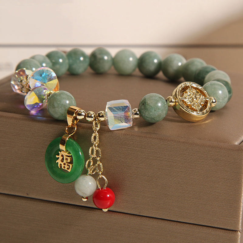 Blessing Good Luck Fu Character Charm Healing Bracelet