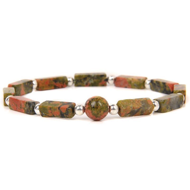 Nimara Ritual Natural Crystal Amethyst Tiger Eye Spiritual Balance Bracelet