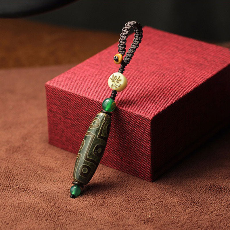 Nimara Ritual Tibetan Nine-Eye Dzi Bead Wealth Decoration