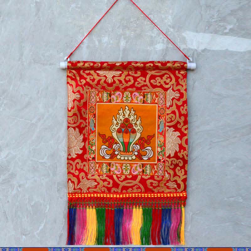 Nimara Ritual Vajra Auspicious Symbols Spiritual Power Wall Art