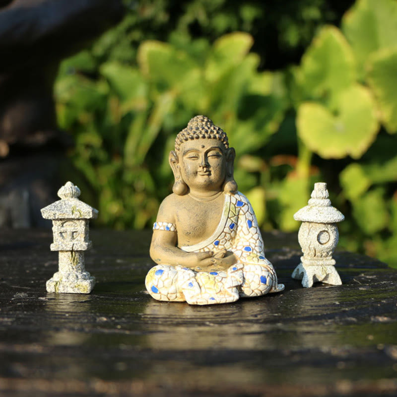 Nimara Ritual Meditating Zen Buddha Serenity Resin Statue Figurine Home Decoration