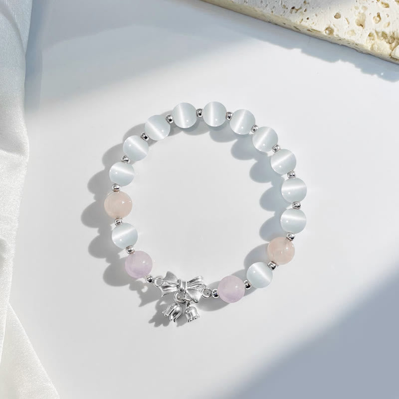 Nimara Ritual Cat's Eye Lavender Amethyst Rosette Charm Bracelet