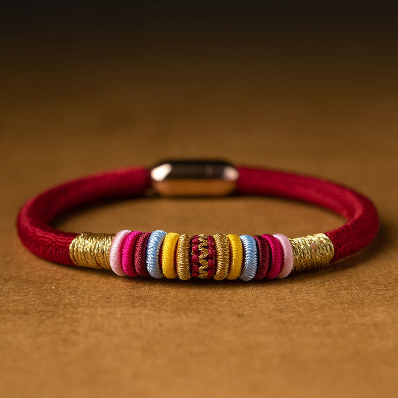 Nimara Ritual Tibetan Handmade King Kong Knot Protection Magnetic Buckle Braided Bracelet
