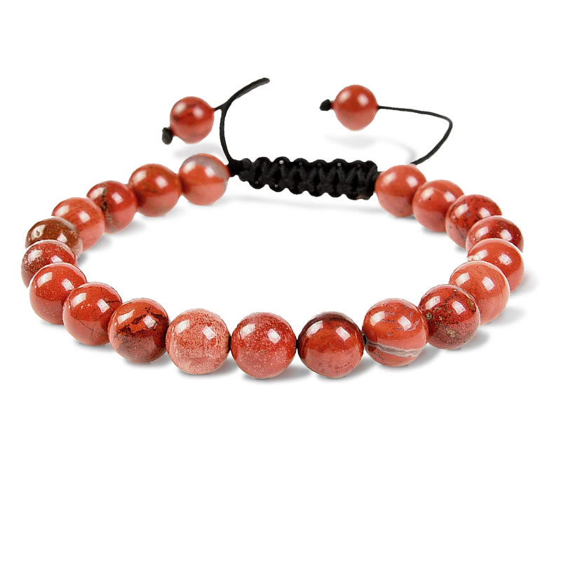 Nimara Ritual Natural Healing Power Gemstone Crystal Beads Unisex Adjustable Macrame Bracelet