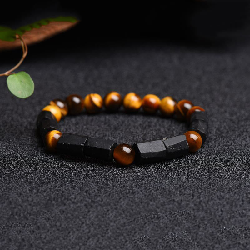 Nimara Ritual Natural Black Tourmaline Tiger Eye Positive Bracelet