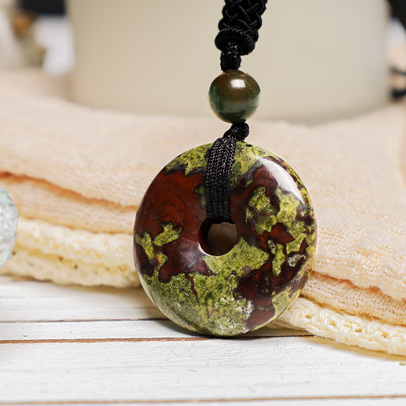 Nimara Ritual Lucky Coin Pendant Healing Crystal Gemstone Necklace