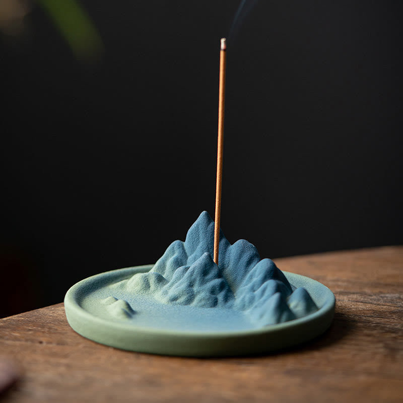 Nimara Ritual Creative Mountain River Ceramic Healing Backflow Incense Burner