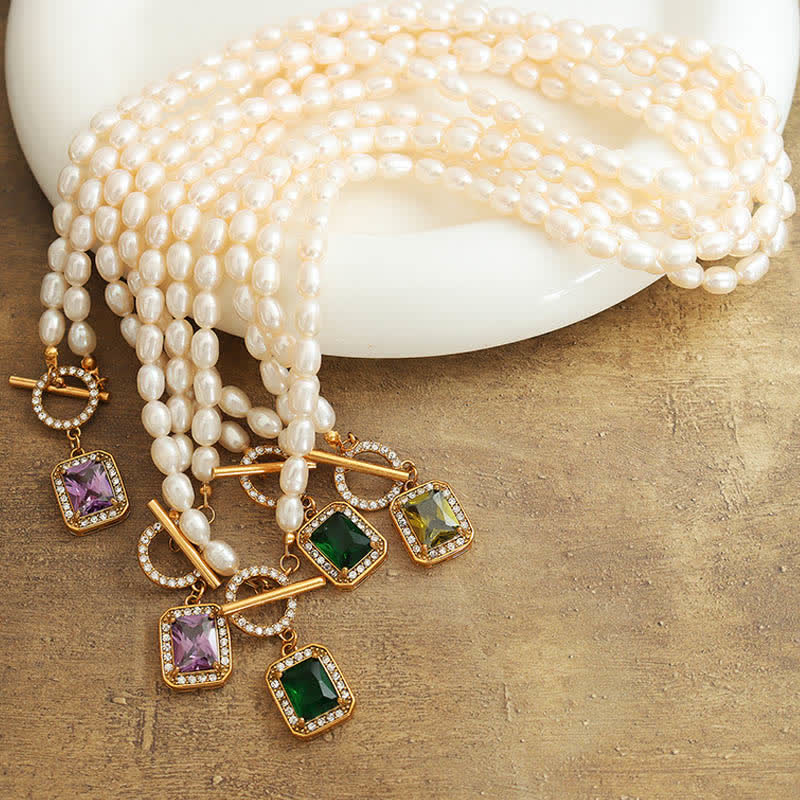 Nimara Ritual Pearl Zircon Wealth Charm Necklace Pendant