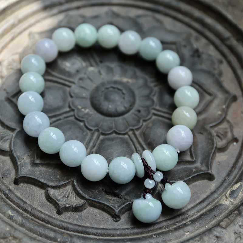 Nimara Ritual Natural Jade Pi Xiu Buddha Gourd Apple Success Bracelet