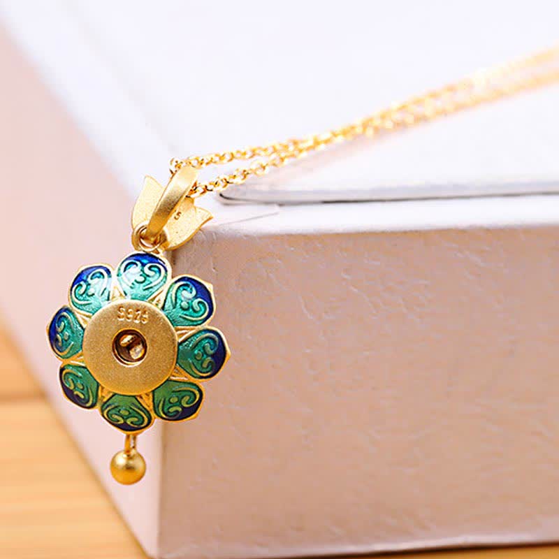 Nimara Ritual 925 Sterling Silver Tibet Lotus Prayer Wheel Red Agate Enlightenment Necklace Pendant