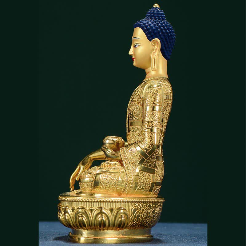 Nimara Ritual Buddha Shakyamuni Figurine Enlightenment Copper Statue Home Offering Decoration