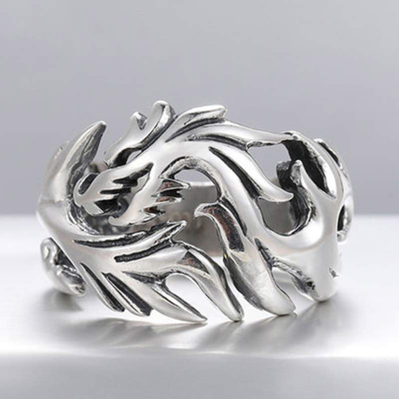 Nimara Ritual Dragon Pattern Protection Strength Adjustable Ring