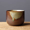 Nimara Ritual Vintage Brown Beige Kiln Change Ceramic Teacup Kung Fu Tea Cup Bowl