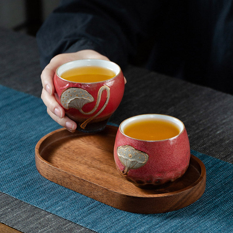 Nimara Ritual Lotus Pod Engraved Teacup Kung Fu Tea Cup