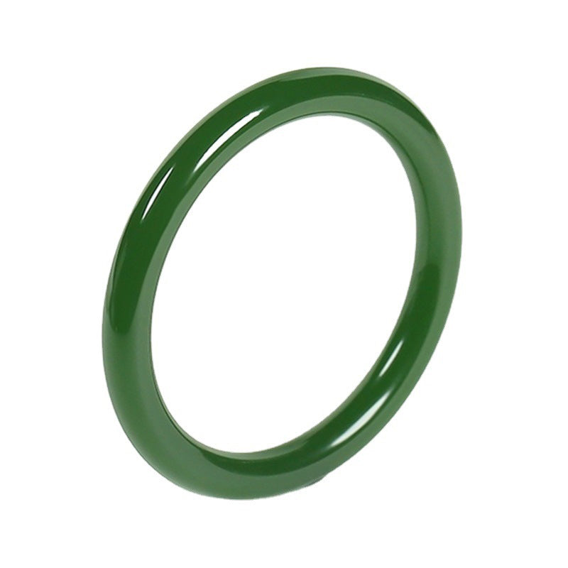 Nimara Ritual Cyan Jade Longevity Blessing Bangle Bracelet