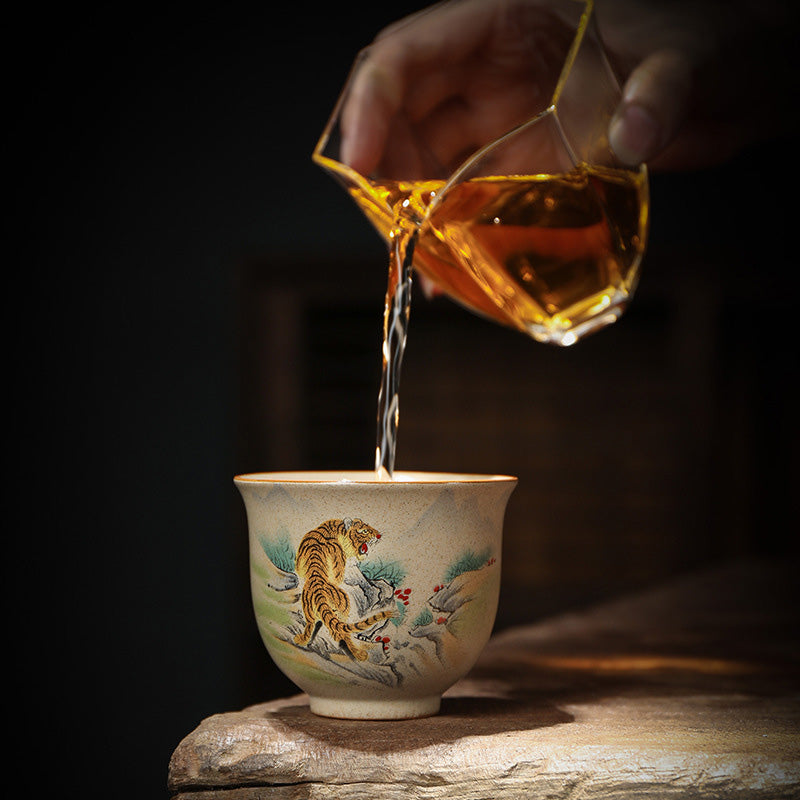 Nimara Ritual 12 Chinese Zodiac Ceramic Teacup Kung Fu Tea Cup 130ml