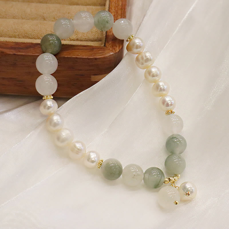 Nimara Ritual Natural Pearl Jade Healing Sincerity Bracelet
