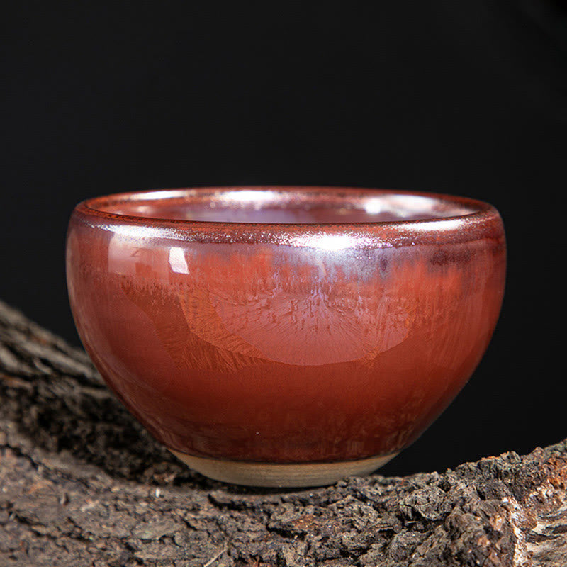 Nimara Ritual Handmade Chinese Jianzhan Lotus Design Ceramic Teacup Kung Fu Tea Cup