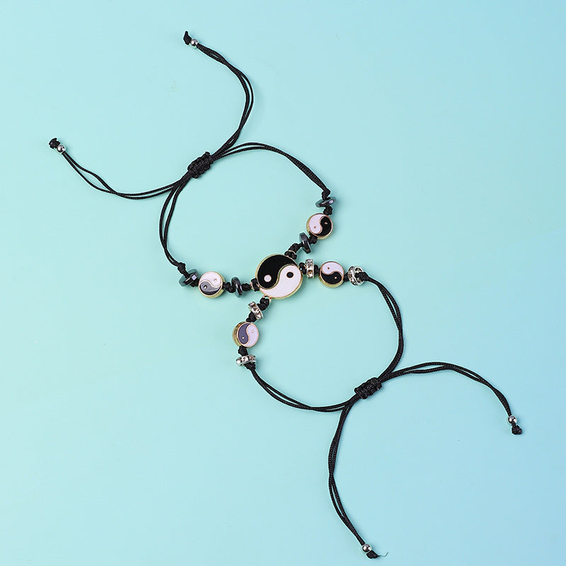 Nimara Ritual 2pcs Yin Yang Hematite Couple Bracelet