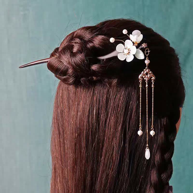 Nimara Ritual Ebony Flower Protection Blessing Hairpin Decorations