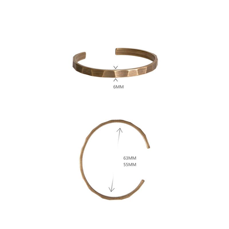 Nimara Ritual Vintage Rustic Design Copper Wealth Adjustable Cuff Bracelet