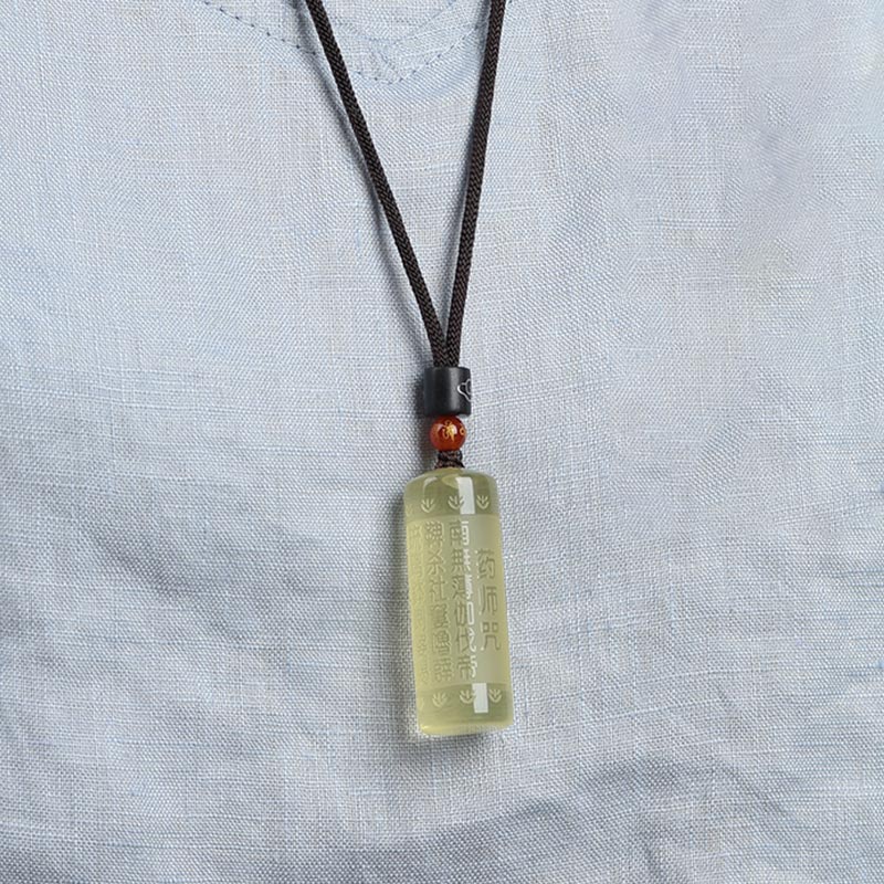 Nimara Ritual Heart Sutra Citrine Happiness Strength Necklace Pendant