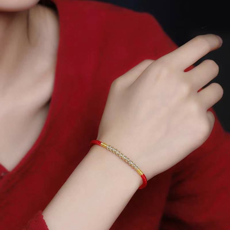 Nimara Ritual 925 Sterling Silver Luck Strength Red String Protection Braid Bracelet