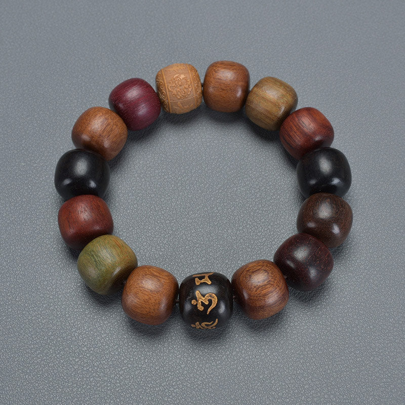Nimara Ritual Tibet Various Wood Om Mani Padme Hum Purity Bracelet