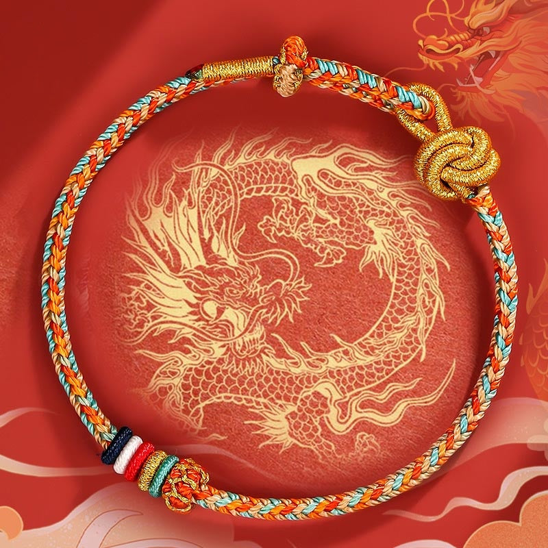 Nimara Ritual Handmade Dunhuang Colorful Rope Protection Braid String Bracelet
